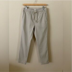 GAP Beige Elastic Waist Straight Leg Khaki Trousers